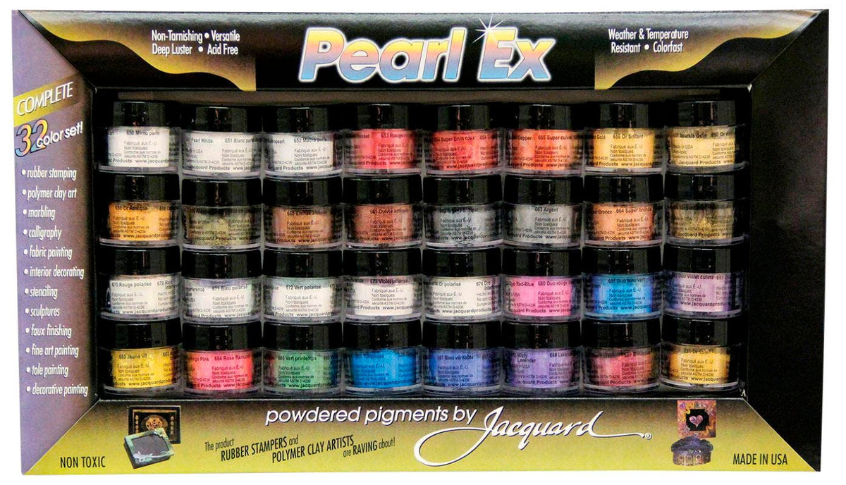 PAINT PIGMENTS PEARL EX METALLIC .1 OZ SET OF 32