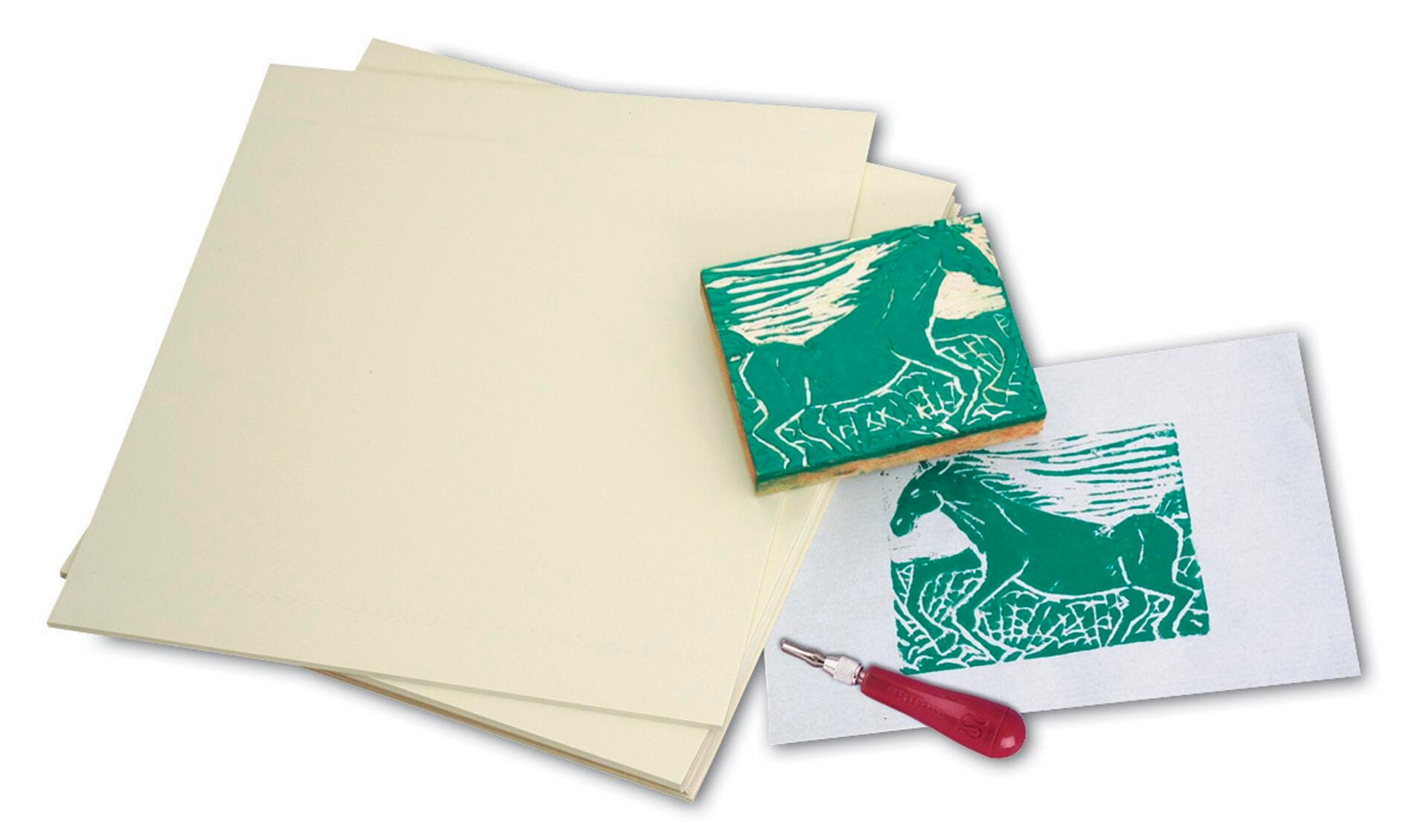 LINOLEUM UNMOUNTED 9X12 INCH PACK OF 6