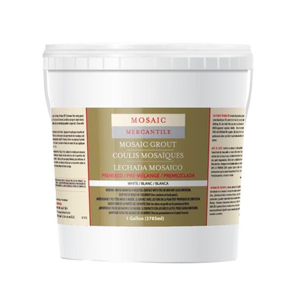 GROUT MOSAIC TILE WHITE 1 GAL