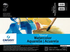 PAPER WATERCOLOR MONTVAL 140 LB 12X16 15 SHTS