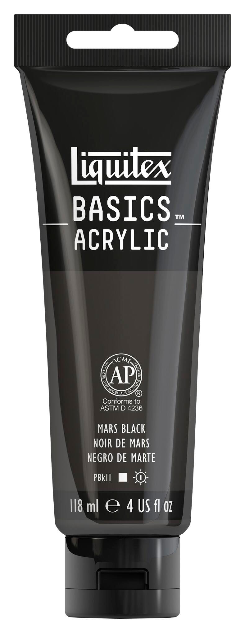 PAINT ACRYLIC LIQUITEX BASICS MARS BLACK 4 OZ