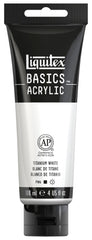 PAINT ACRYLIC LIQUITEX BASICS TITANIUM WHITE 4 OZ