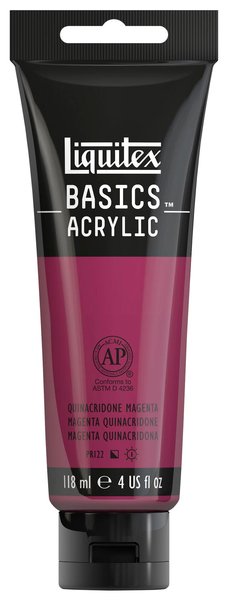 PAINT ACRYLIC LIQUITEX BASICS QUINACRIDONE MAGENTA 4 OZ