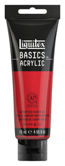 PAINT ACRYLIC LIQUITEX BASICS CADMIUM RED MEDIUM HUE 4 OZ