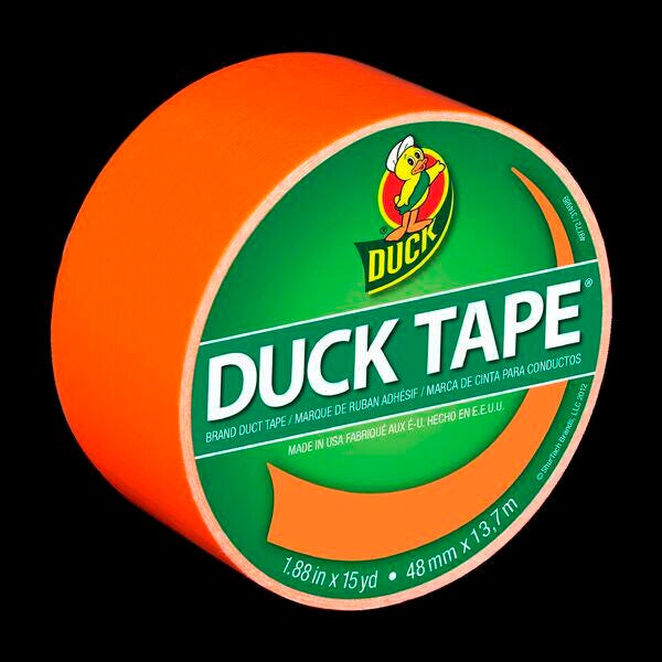 DUCT TAPE NEON ORANGE 1.88 IN 48MM 15 YARDS