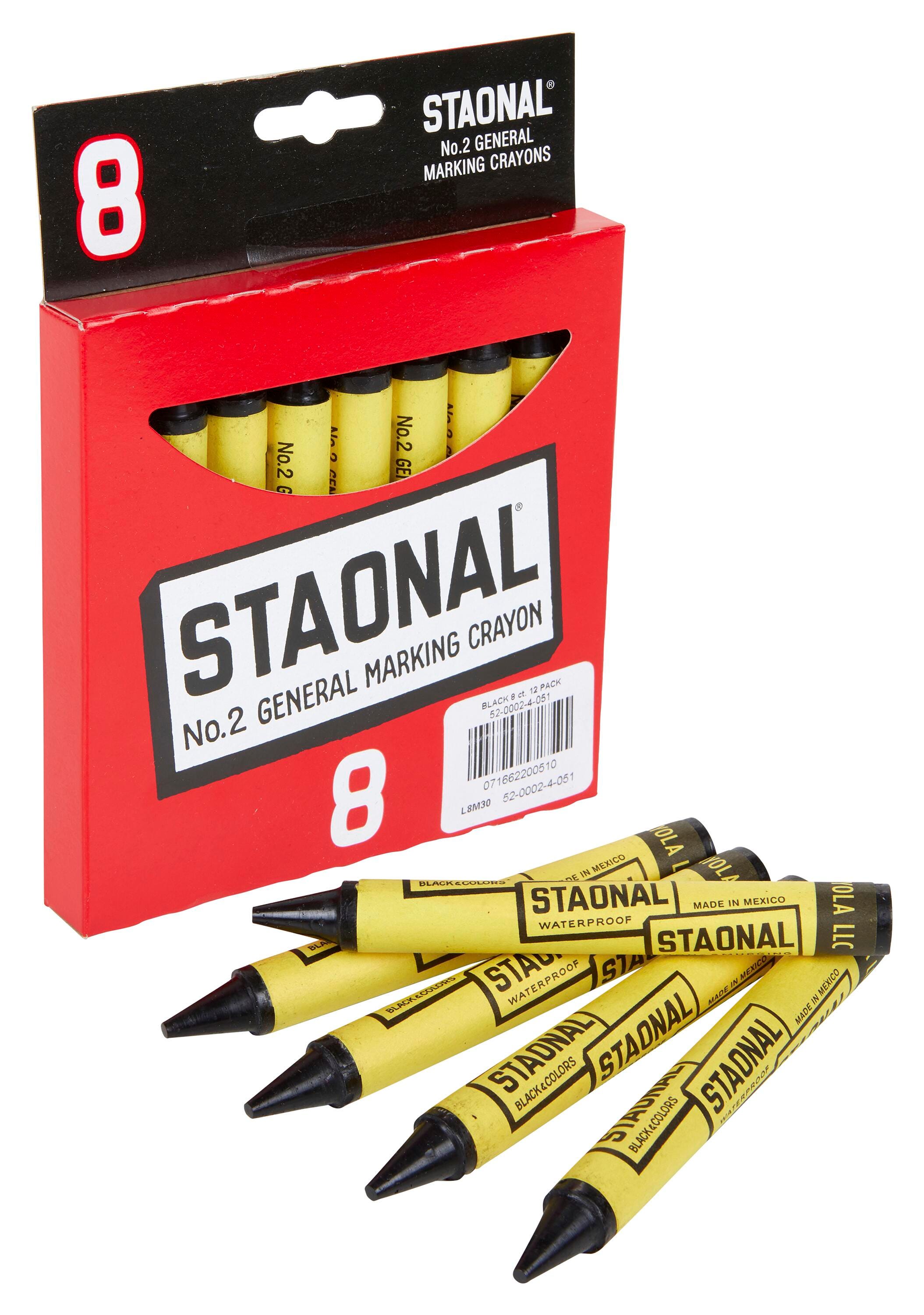 CRAYONS STAONAL CRAYOLA BLACK PACK OF 8