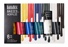 PAINT ACRYLIC LIQUITEX BASICS ASST COLOR 4 OZ SET OF 6