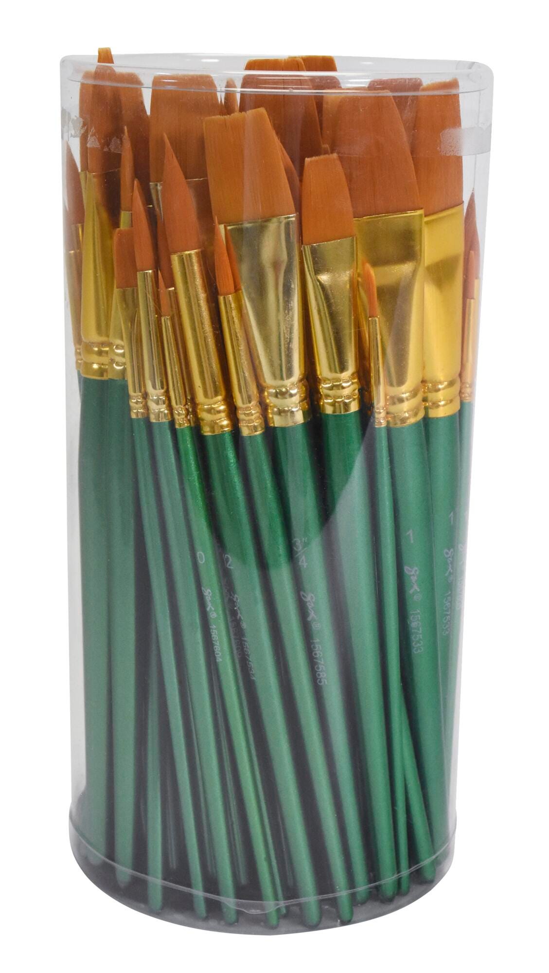 BRUSH OPTIMUM GOLDEN TAKLON SH RND FLAT SET OF 72