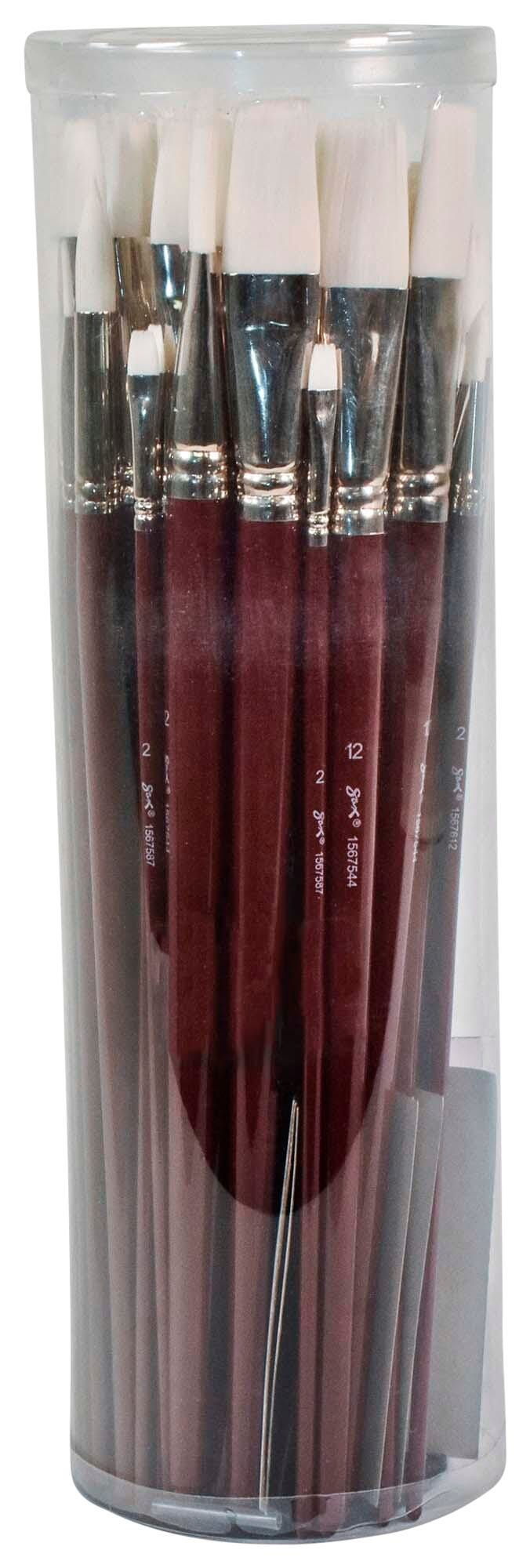 BRUSH OPTIMUM WHT TKLN LH ASST - SAX SET OF 72