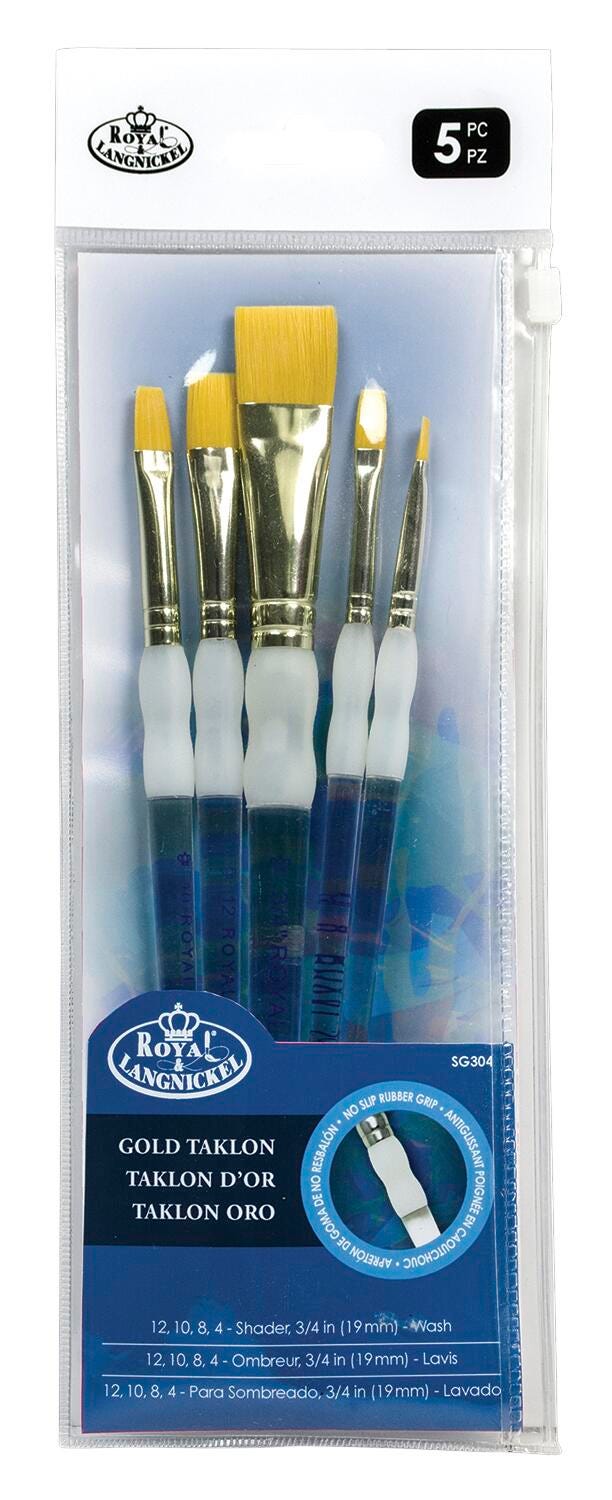 BRUSH SOFT GRIP FLAT SET OF 5