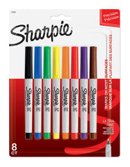 MARKER PERMANENT ULTRA FINE TIP ASSORTED SET OF 8