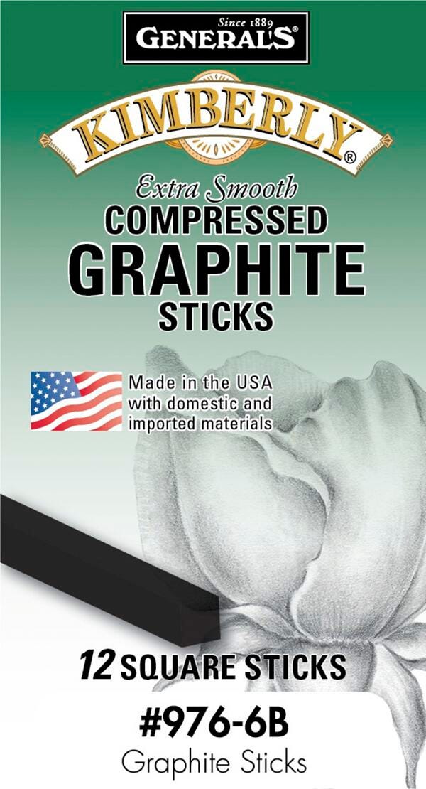 GRAPHITE STICKS COMP GENERALS KIMBERLY 6B PACK OF 12