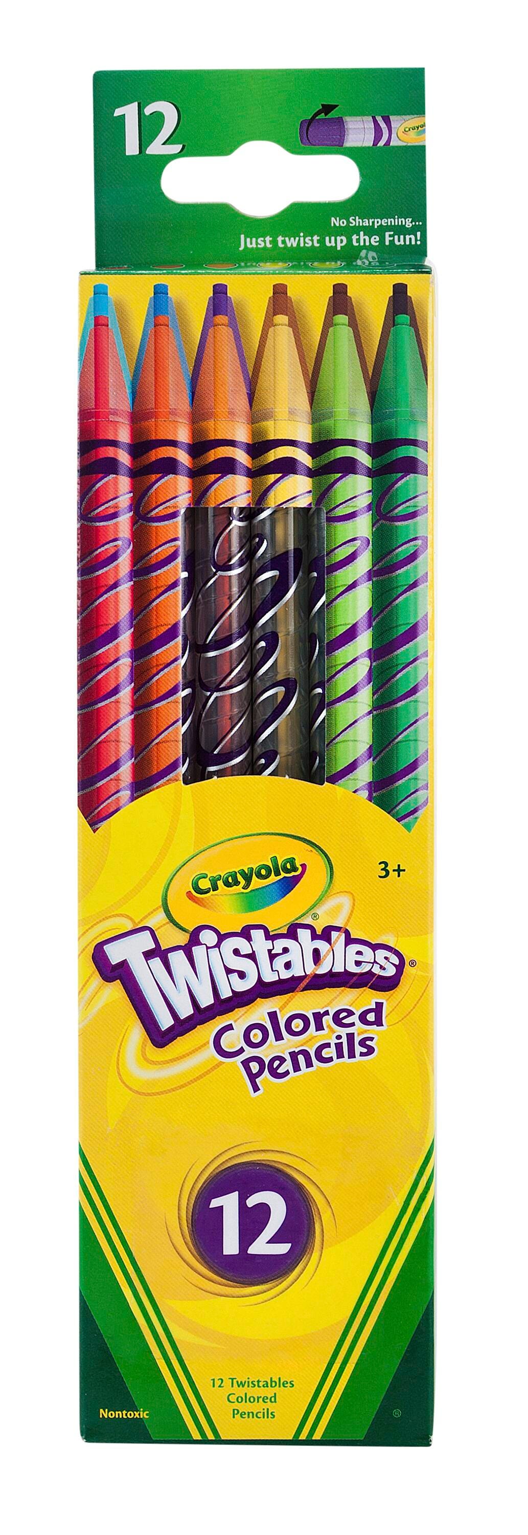 PENCILS COLORED CRAYOLA TWISTABLES ASST COLORS SET OF 12