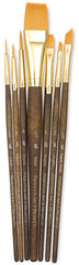 BRUSH PRINCETON GOLDEN TAKLON SHORT HANDLE SET OF 7