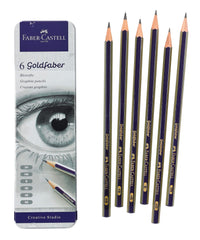 PENCILS DRAWING GRAPHITE FABER CASTELL CS GOLDFABER ASST HARDNESS SET OF 6