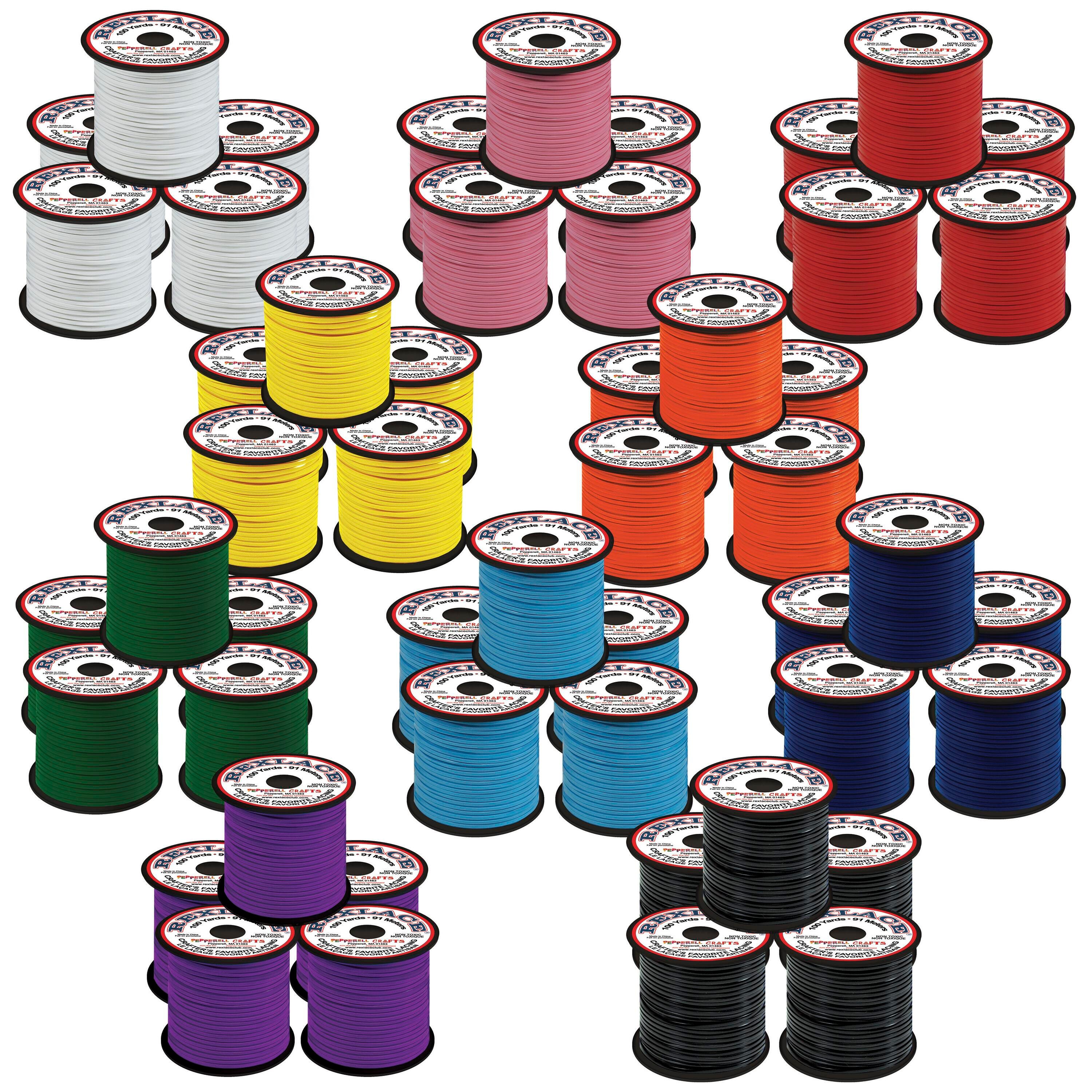 REXLACE 100 YARDS ASSORTED COLORS SET OF 50
