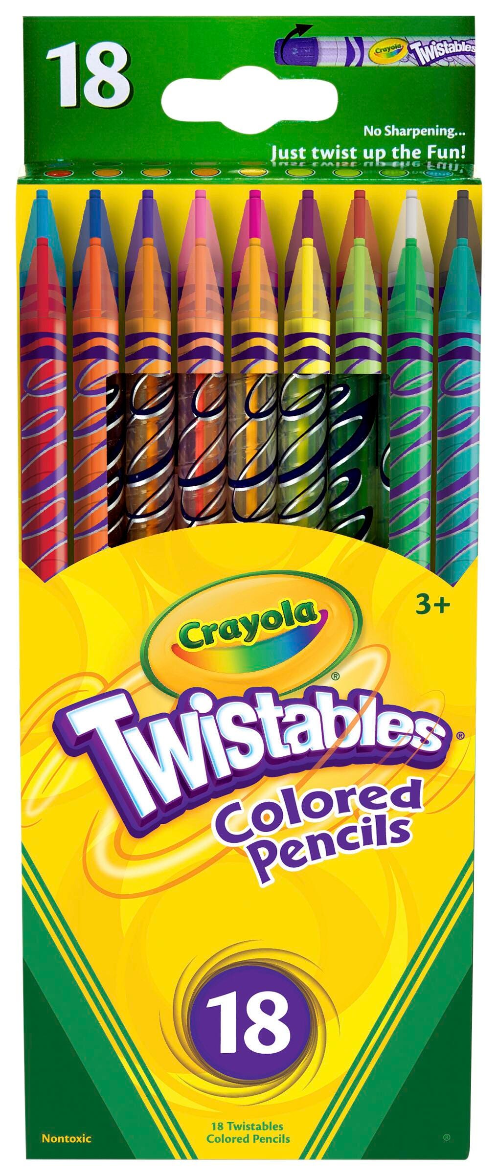 PENCILS COLORED CRAYOLA TWISTABLES ASST COLORS SET OF 18