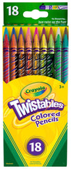 PENCILS COLORED CRAYOLA TWISTABLES ASST COLORS SET OF 18