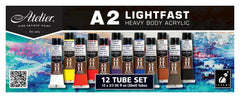PAINT ACRYLIC A2 HB CHROMA ASST COLORS 0.67OZ SET OF 12