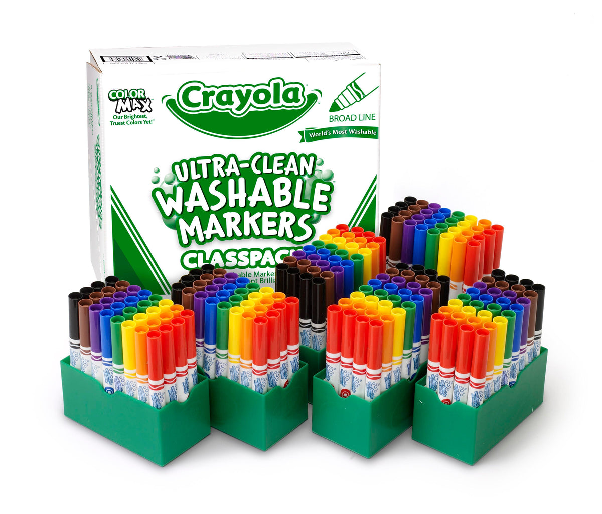 MARKERS ULTRA CLN WASH CRAYOLA CLASSPACK BROAD LINE 8-COLOR SET OF 192