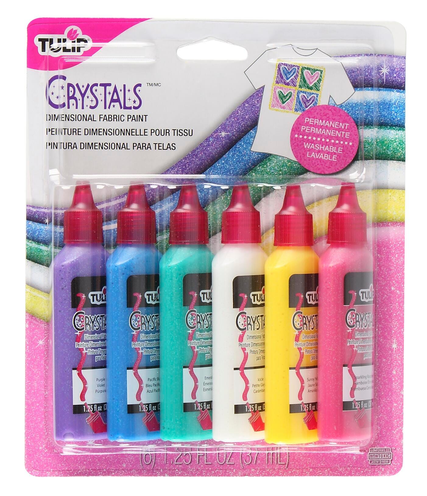 PAINT 3D FABRIC CRYSTALS SET OF 6