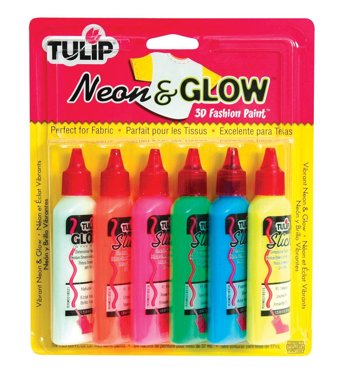 PAINT 3D FABRIC NEON/GLOW SET OF 6