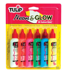 PAINT 3D FABRIC NEON/GLOW SET OF 6