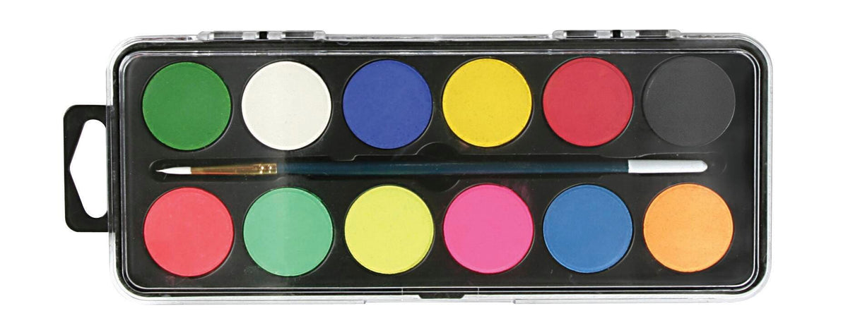 PAINT WATERCOLOR RICHESON 12-COLOR OPAQUE COMBO W/BRUSH