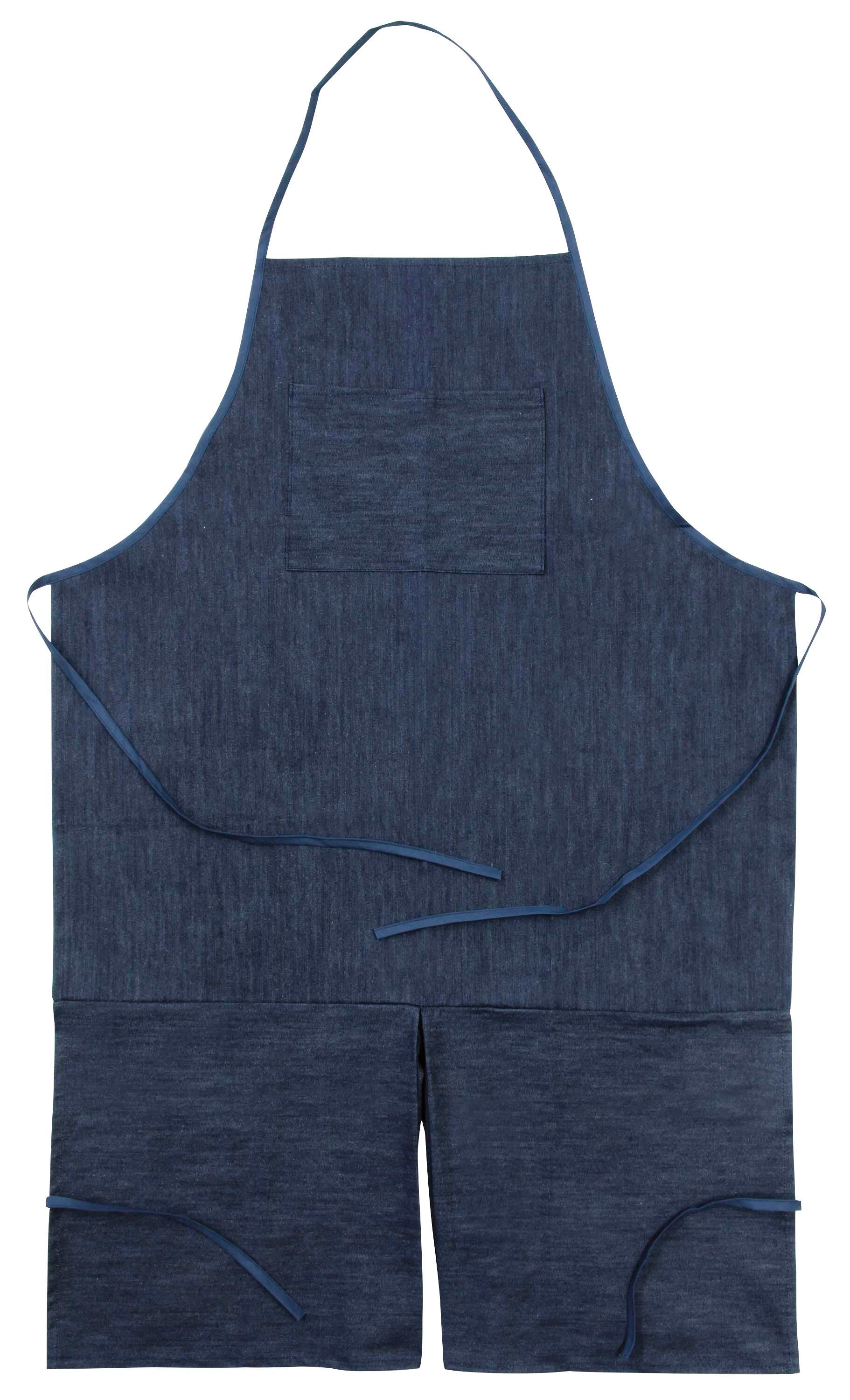 APRON CREATIVTY STREET DENIM WHEEL THROWERS ADULT 41X27.5 IN DARK BLUE DENIM