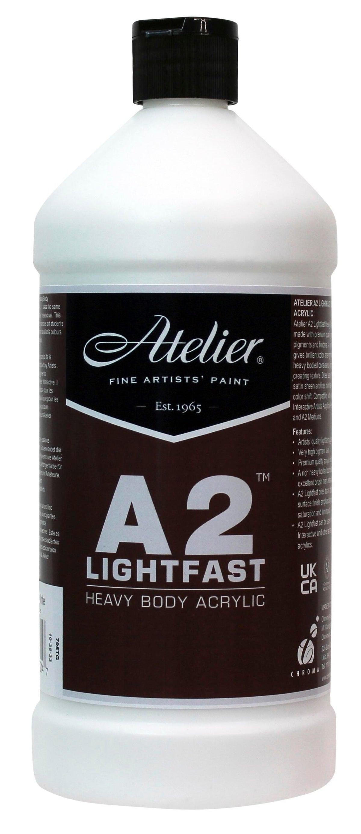 PAINT ACRYLIC A2 HB CHROMA TITANIUM WHITE 33.81OZ