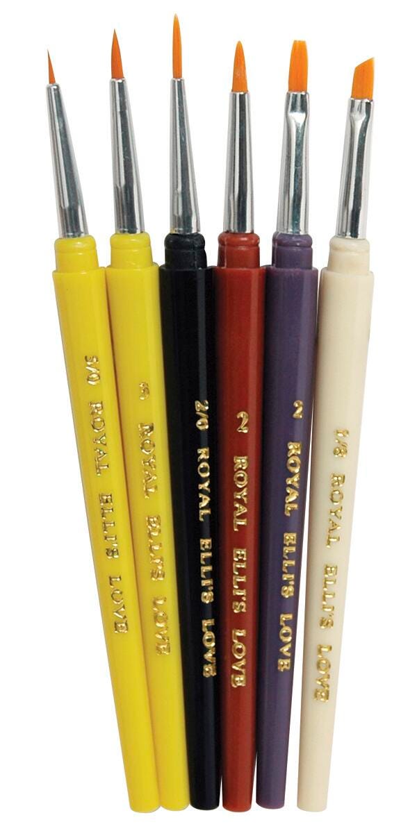 BRUSH GOLDEN TAKLON DETAIL SET OF 6