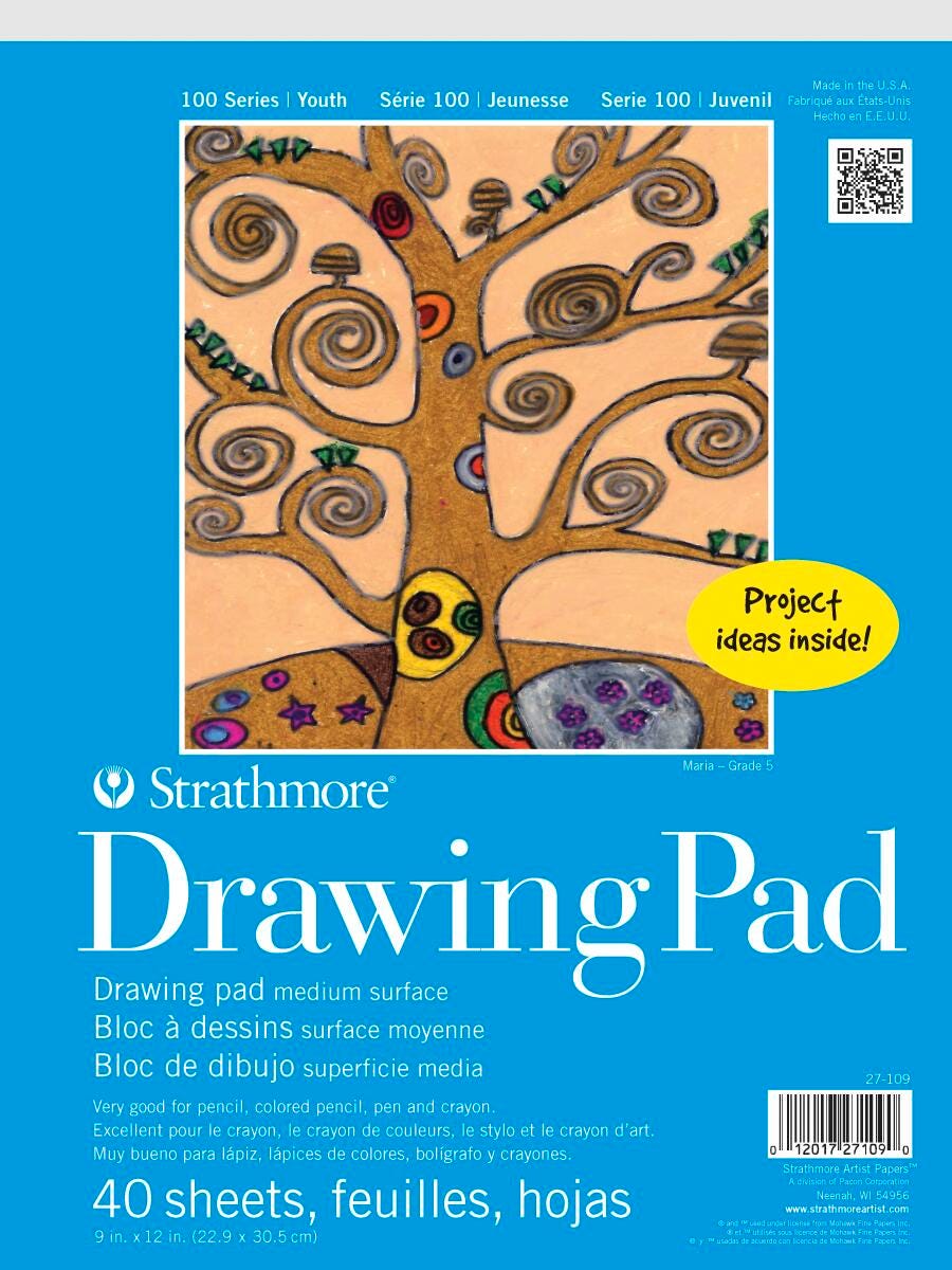 PAD DRAWING KIDS STRATHMORE 9X12 IN 40 SHTS