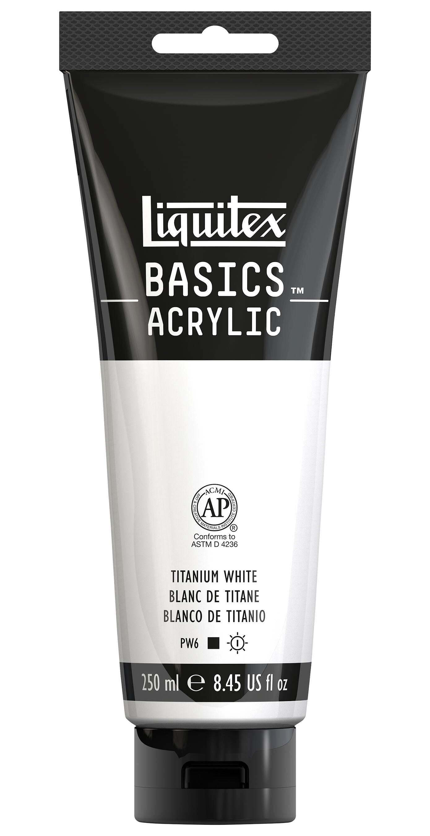 PAINT ACRYLIC LIQUITEX BASICS TITANIUM WHITE 8.45 OZ