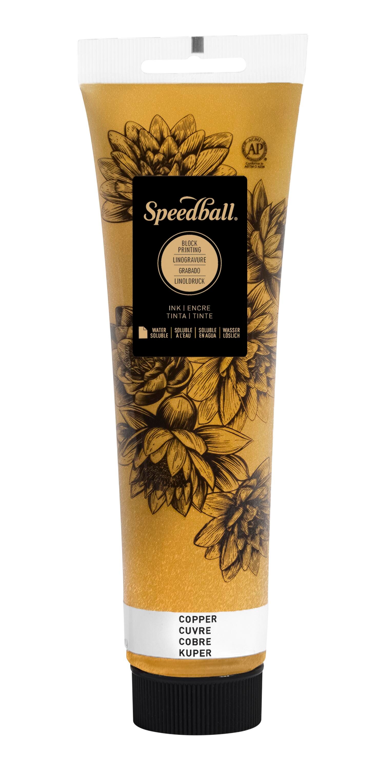 INK WATER SOLUBLE BLOCK PRINTING 5 OZ COPPER