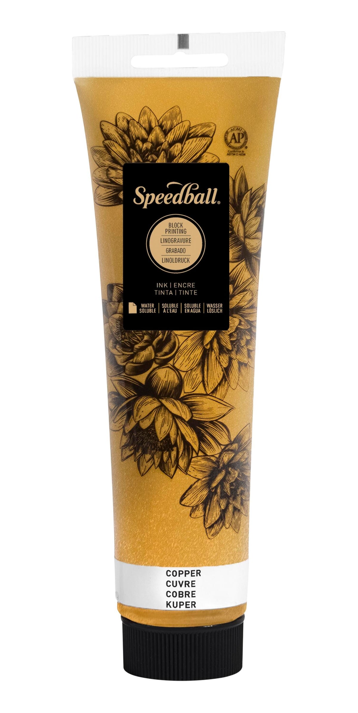 INK WATER SOLUBLE BLOCK PRINTING 5 OZ COPPER