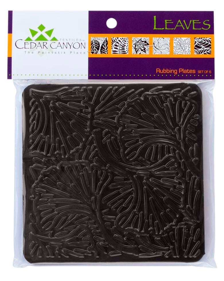 RUBBING PLATES LEAVES SET OF 6