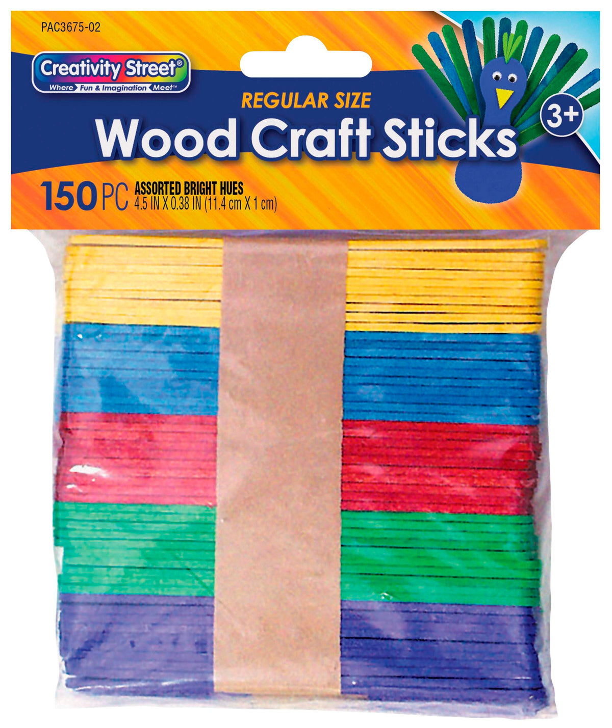CRAFT STICKS BRIGHT HUES PACK OF 150