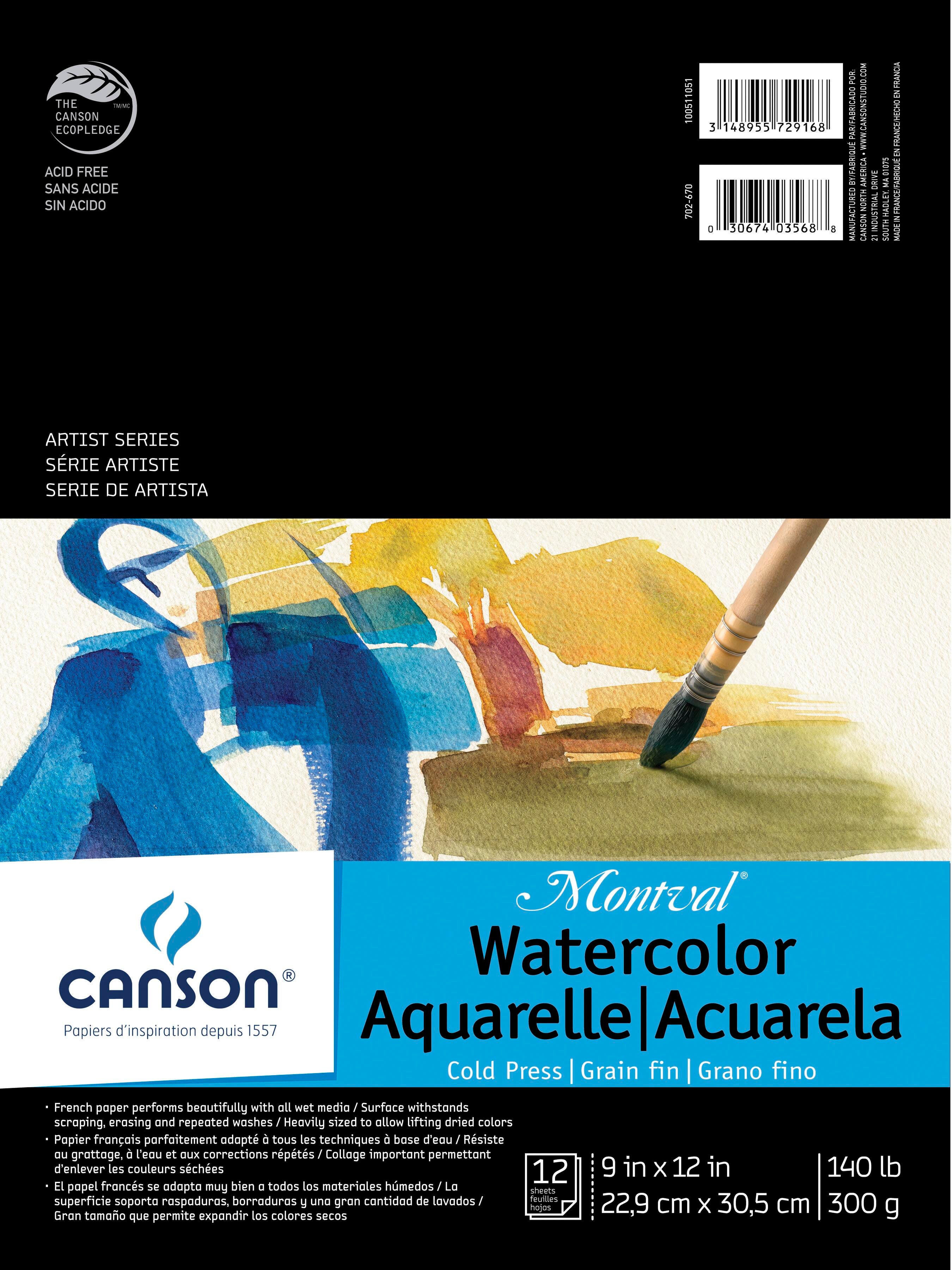 PAPER PAD WATERCOLOR MONTVAL 9X12