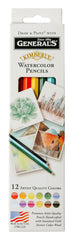 PENCILS WTR CLR GENERALS KIMBERLY ASST COLORS SET OF 12