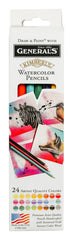PENCILS WTR CLR GENERALS KIMBERLY ASST COLORS SET OF 24