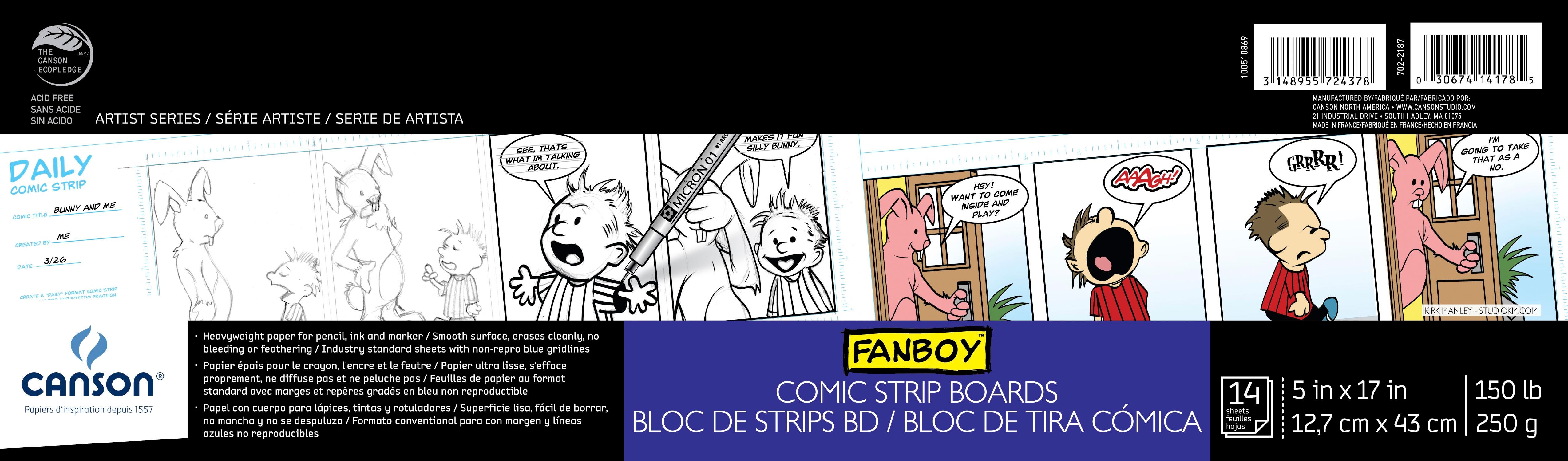 PAPER PAD COMIC STRIP BOARD 5X17