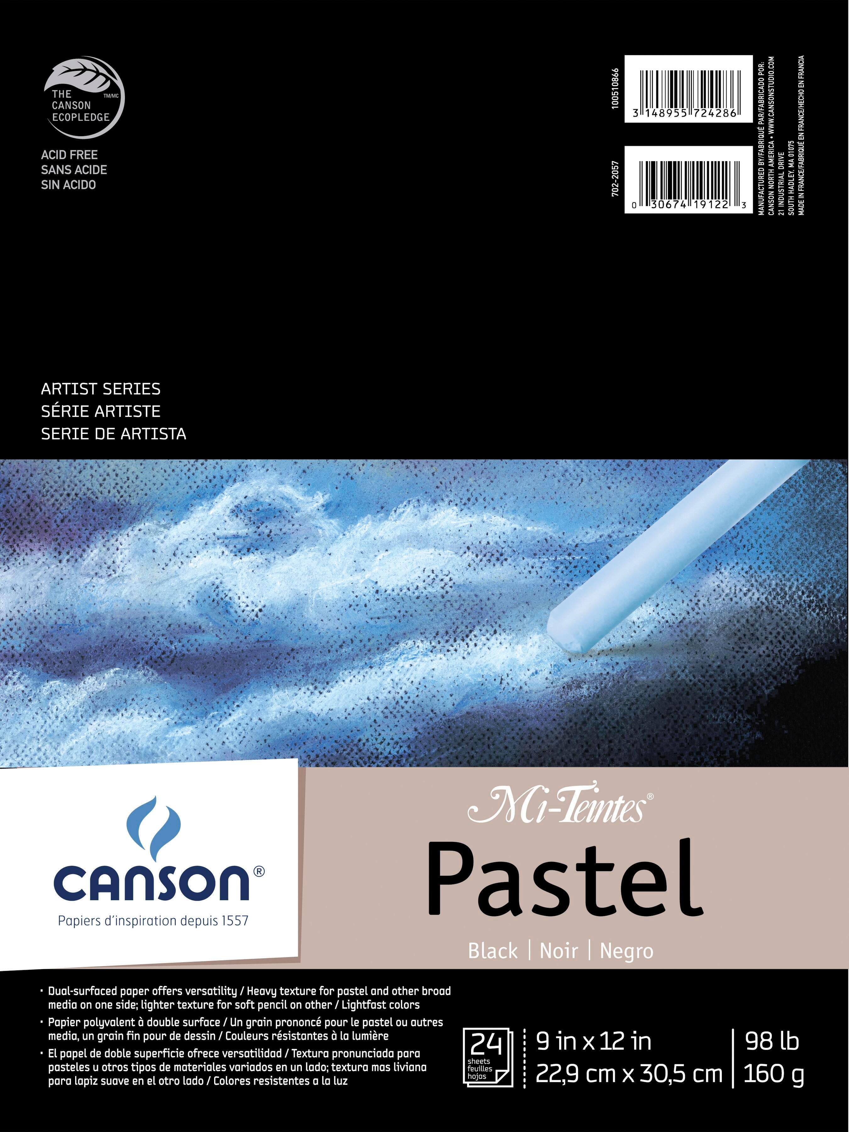 PAD CANSON MI TIENTES 9X12 IN BLACK 98 LB 24 SHTS
