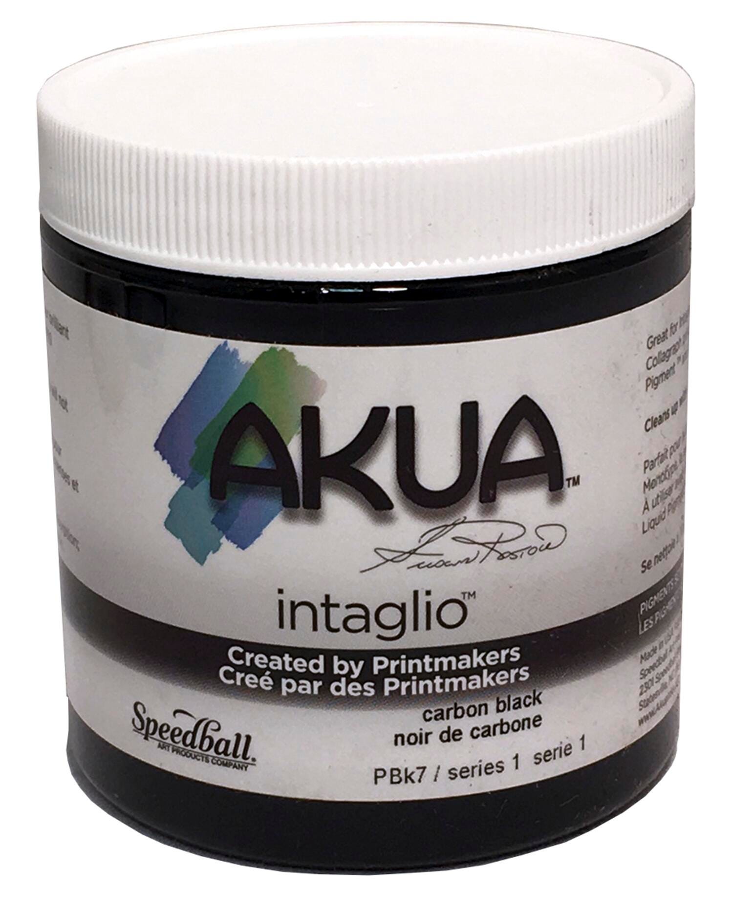 INK AKUA INTAGLIO 8 OZ CARBON BLACK