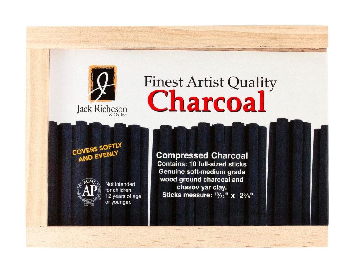 CHARCOAL STICKS COMP RICHESON YARKA ASST HARDNESS PACK OF 10