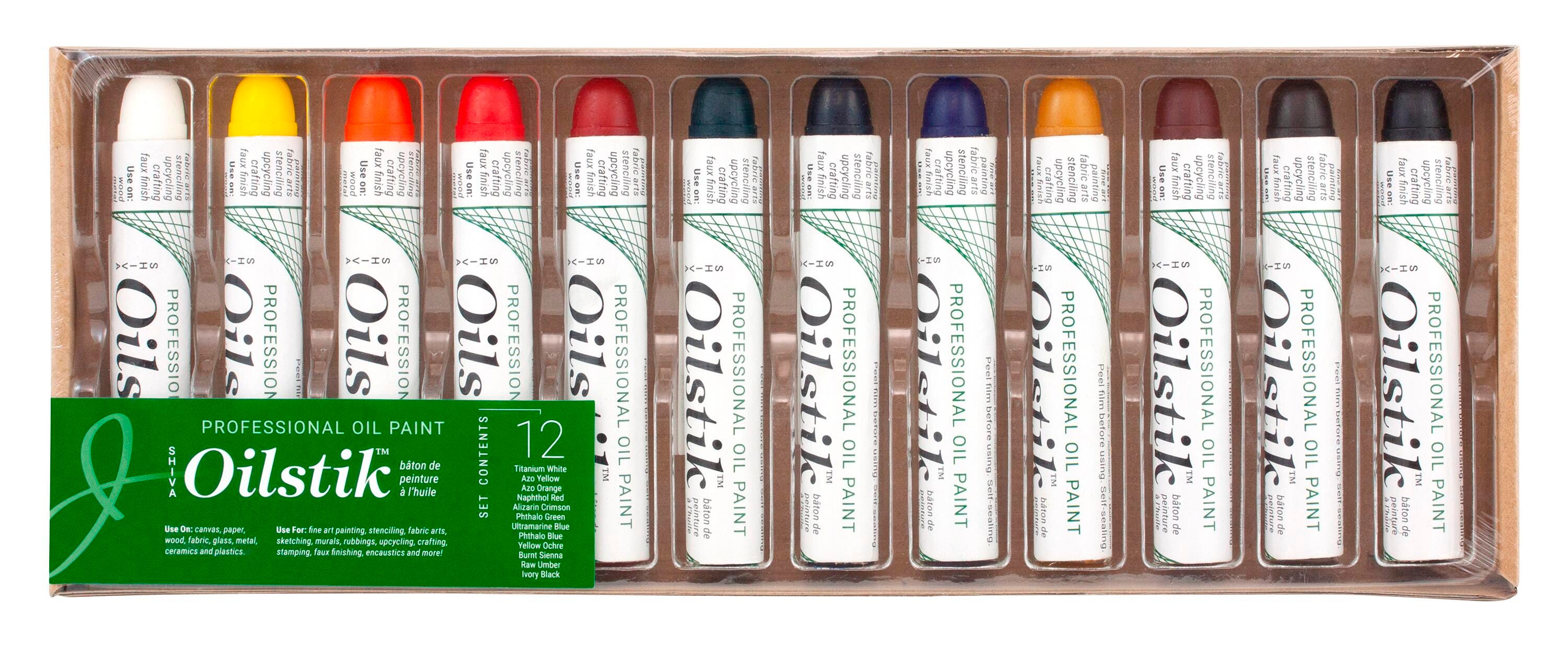 PAINT OIL STICK SHIVA PROFESSIONAL SET OF 12