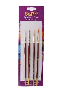 BRUSH SAPRI 66 SYNTHETIC GOLD ROUND  SETOF 4 (Nos 0-2-4-6)