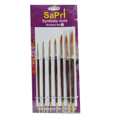 BRUSH SAPRI 66 SYNTHETIC GOLD ROUND  SETOF 7 (Nos 0-2-4-6-8-10-12)