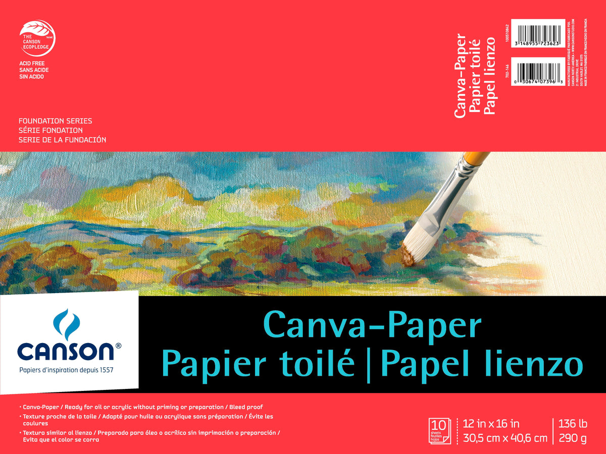 PAPER PAD PAPER CANVAS 12X16 10 SHEET