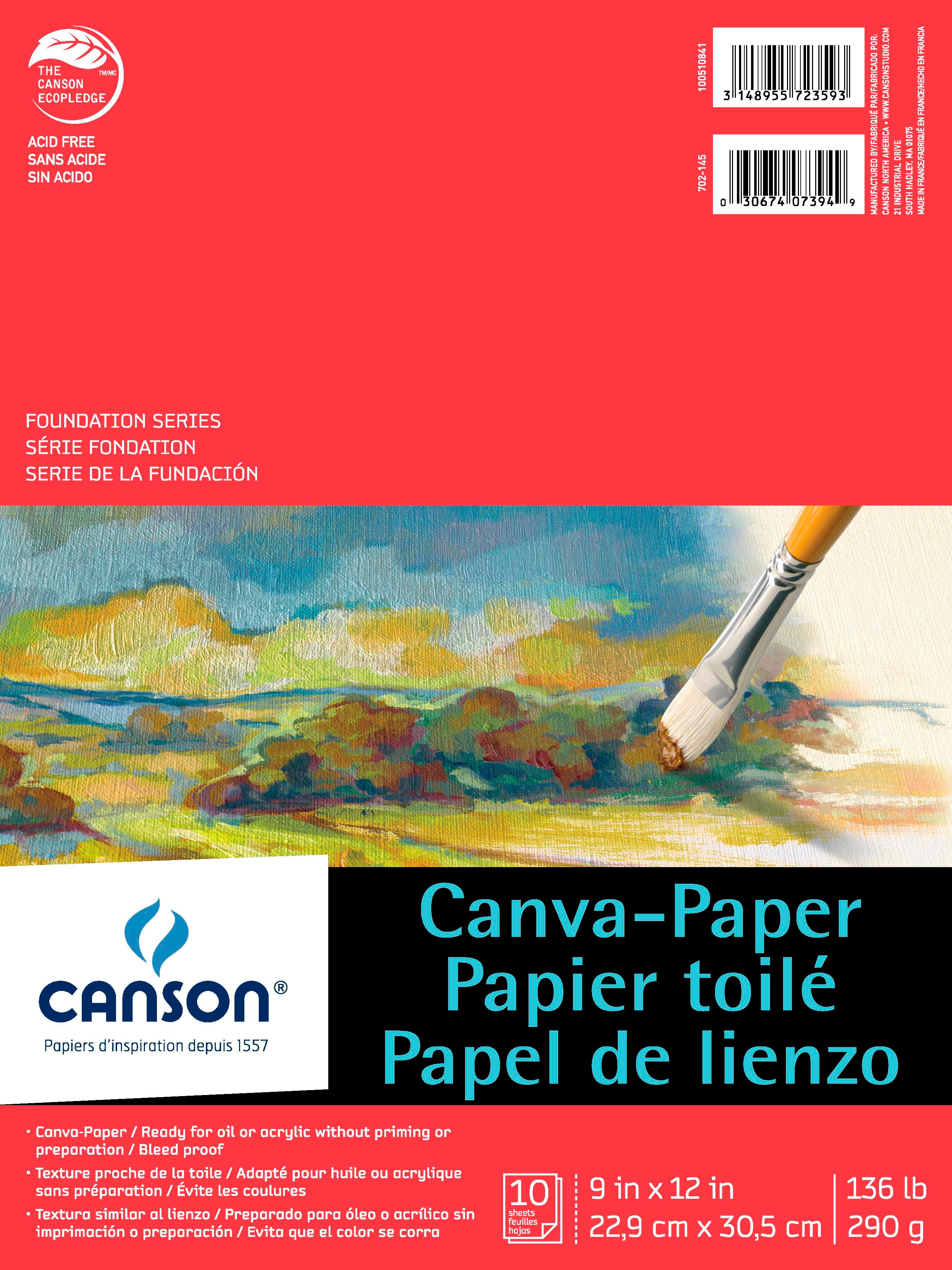 PAPER PAD PAPER CANVAS 9X12 10 SHEET