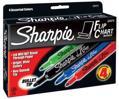MARKER FLIPCHART ASSORTED SAN22474 SET OF 4